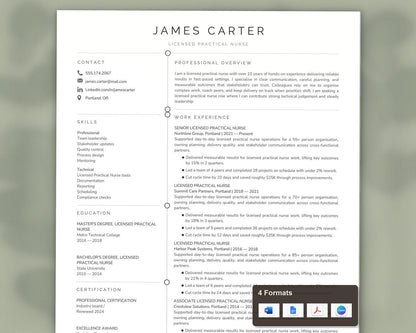 Licensed Practical Nurse Resume Template