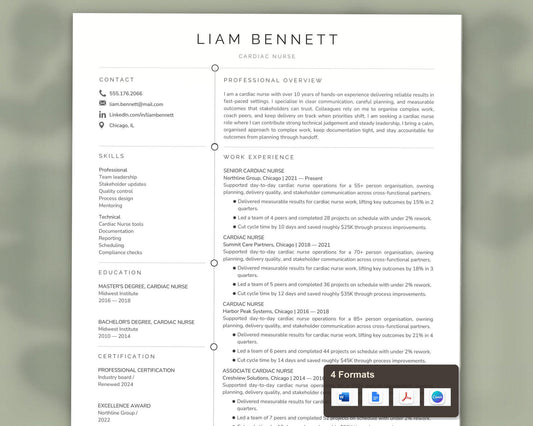 Cardiac Nurse Resume Template