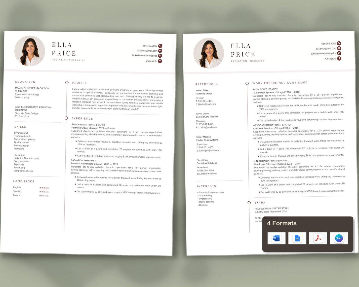 Radiation Therapist Resume Template