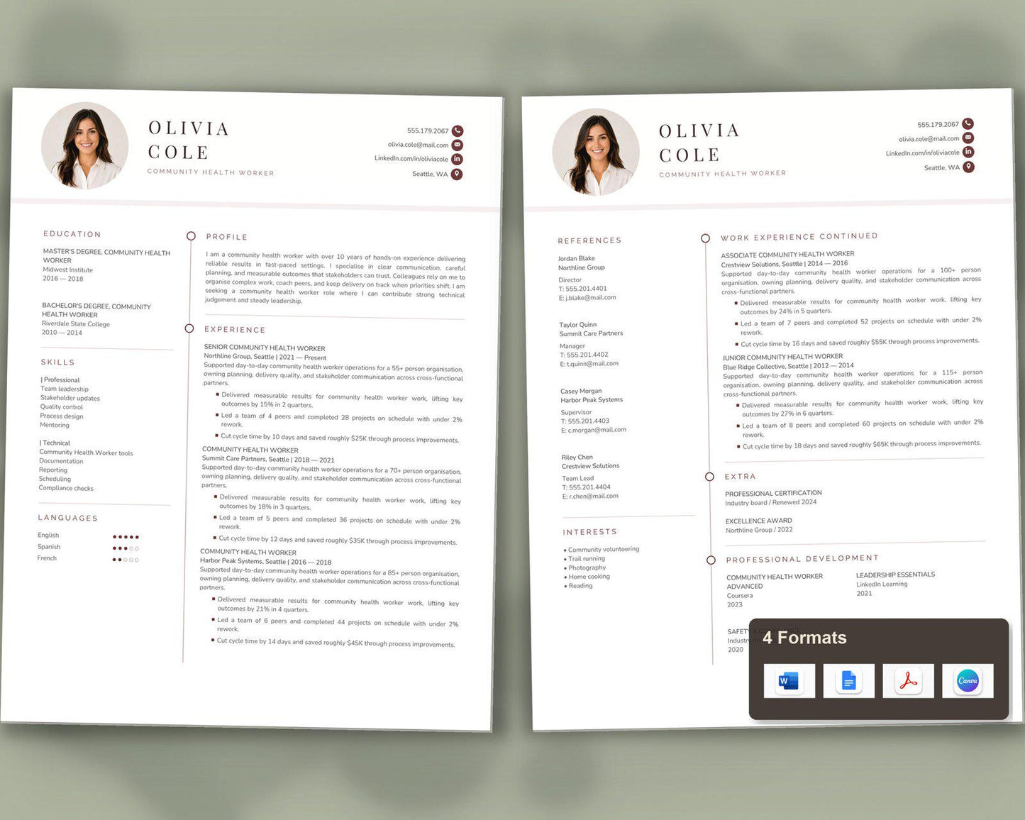 Community Health Worker Resume Template