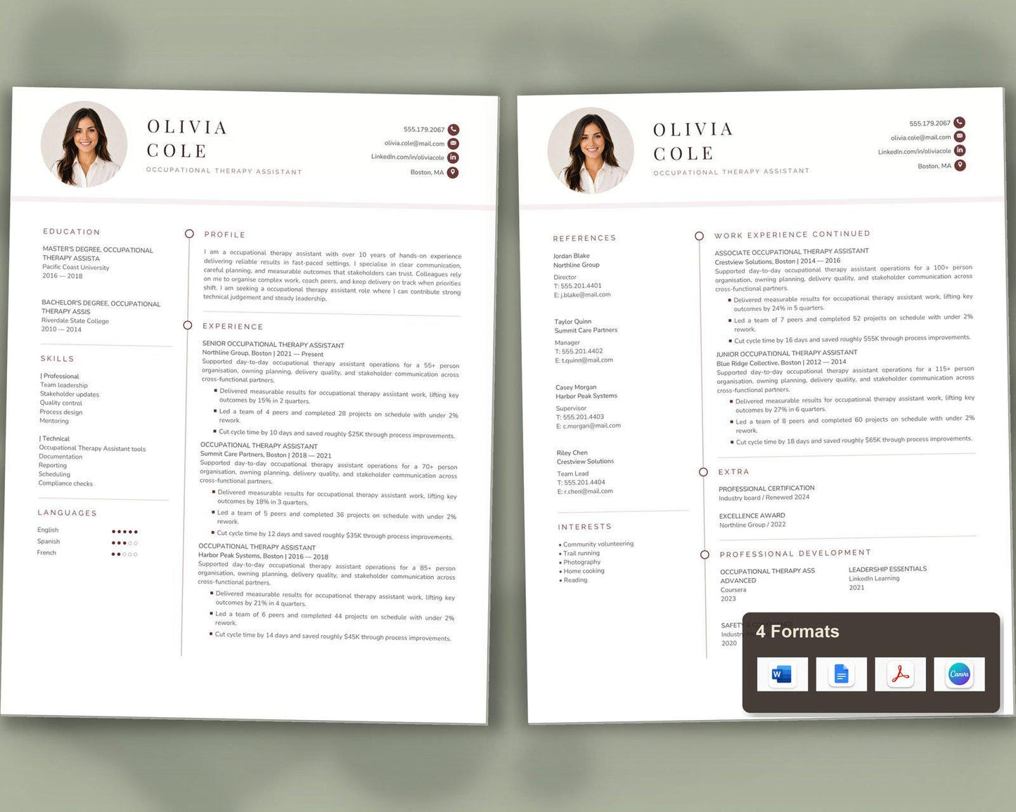 Occupational Therapy Assistant Resume Template