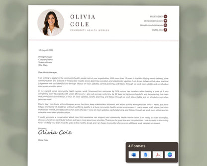 Community Health Worker Resume Template