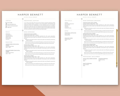 School Social Worker Resume Template