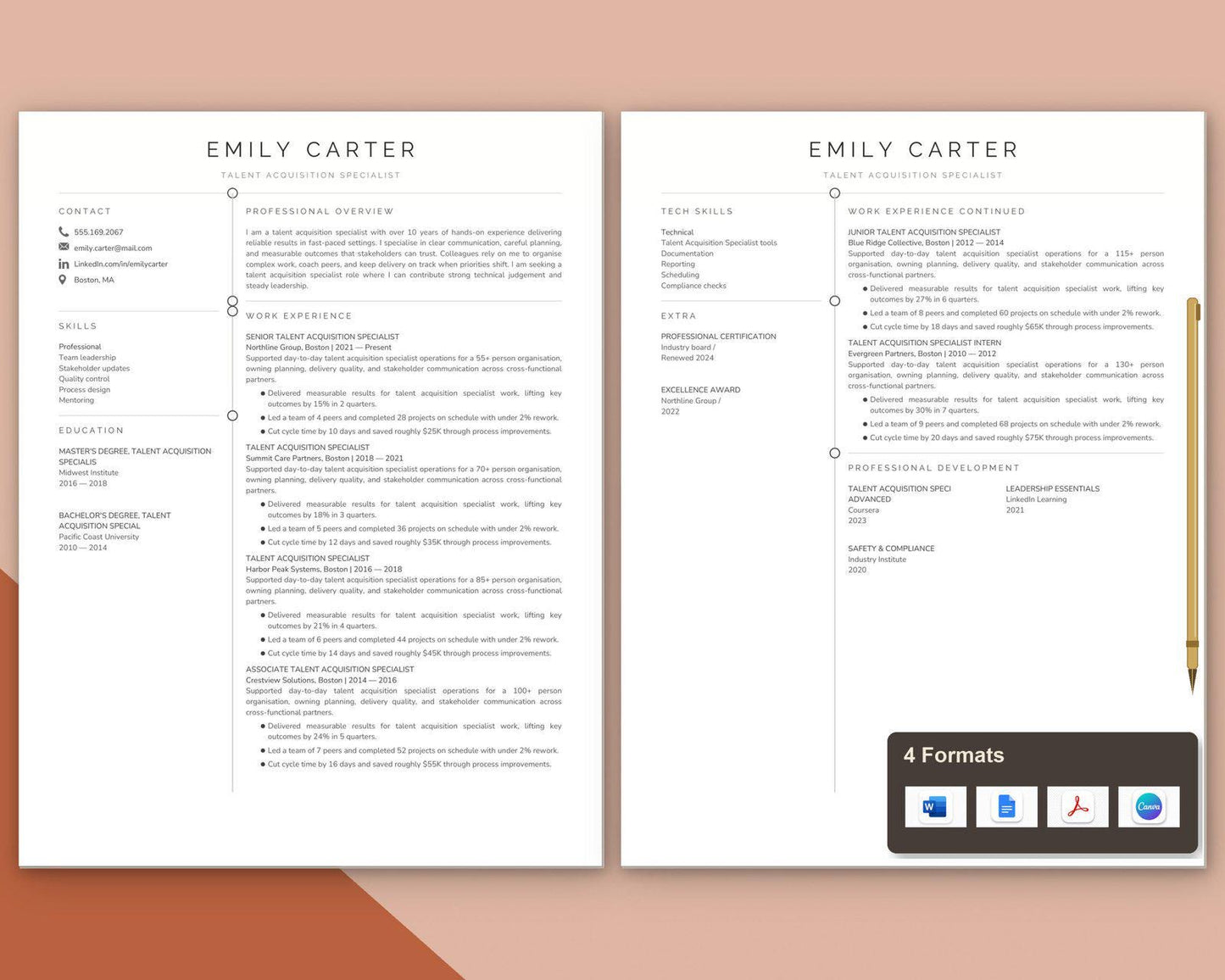 Talent Acquisition Specialist Resume Template