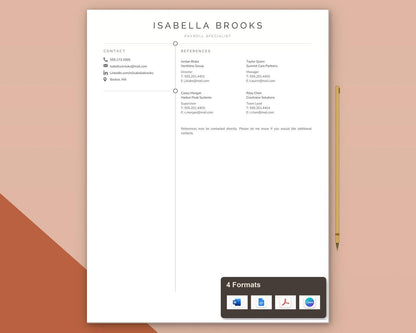 Payroll Specialist Resume Template