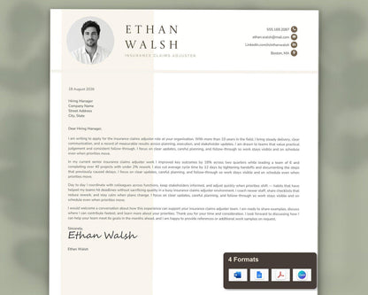 Insurance Claims Adjuster Resume Template