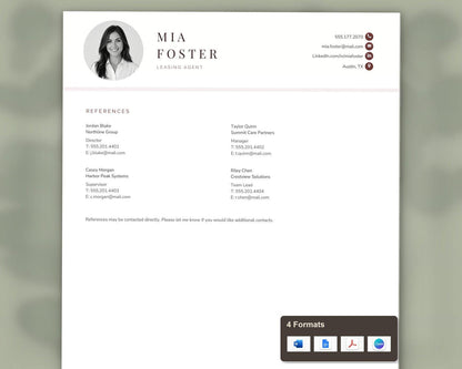 Leasing Agent Resume Template