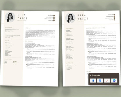 Content Writer Resume Template
