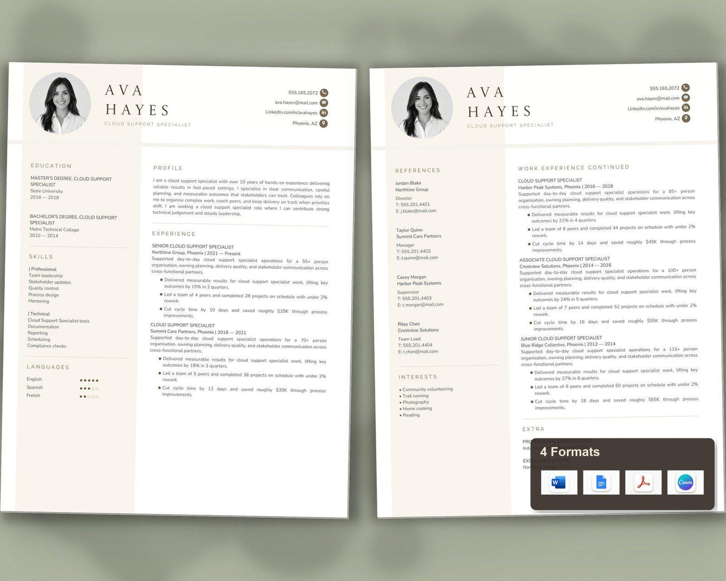 Cloud Support Specialist Resume Template