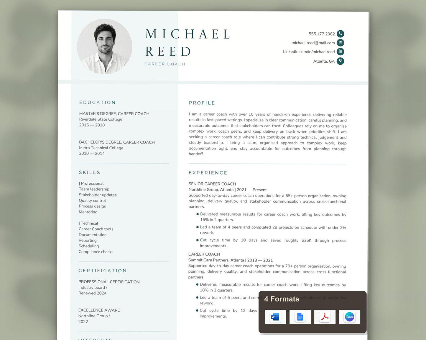 Career Coach Resume Template
