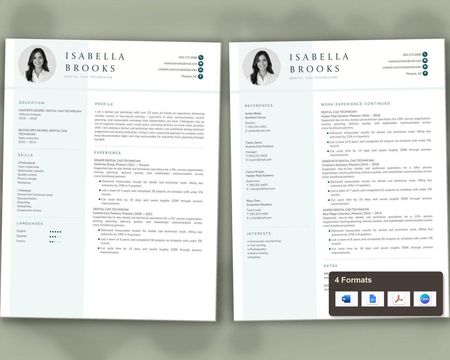 Dental Cad Technician Resume Template