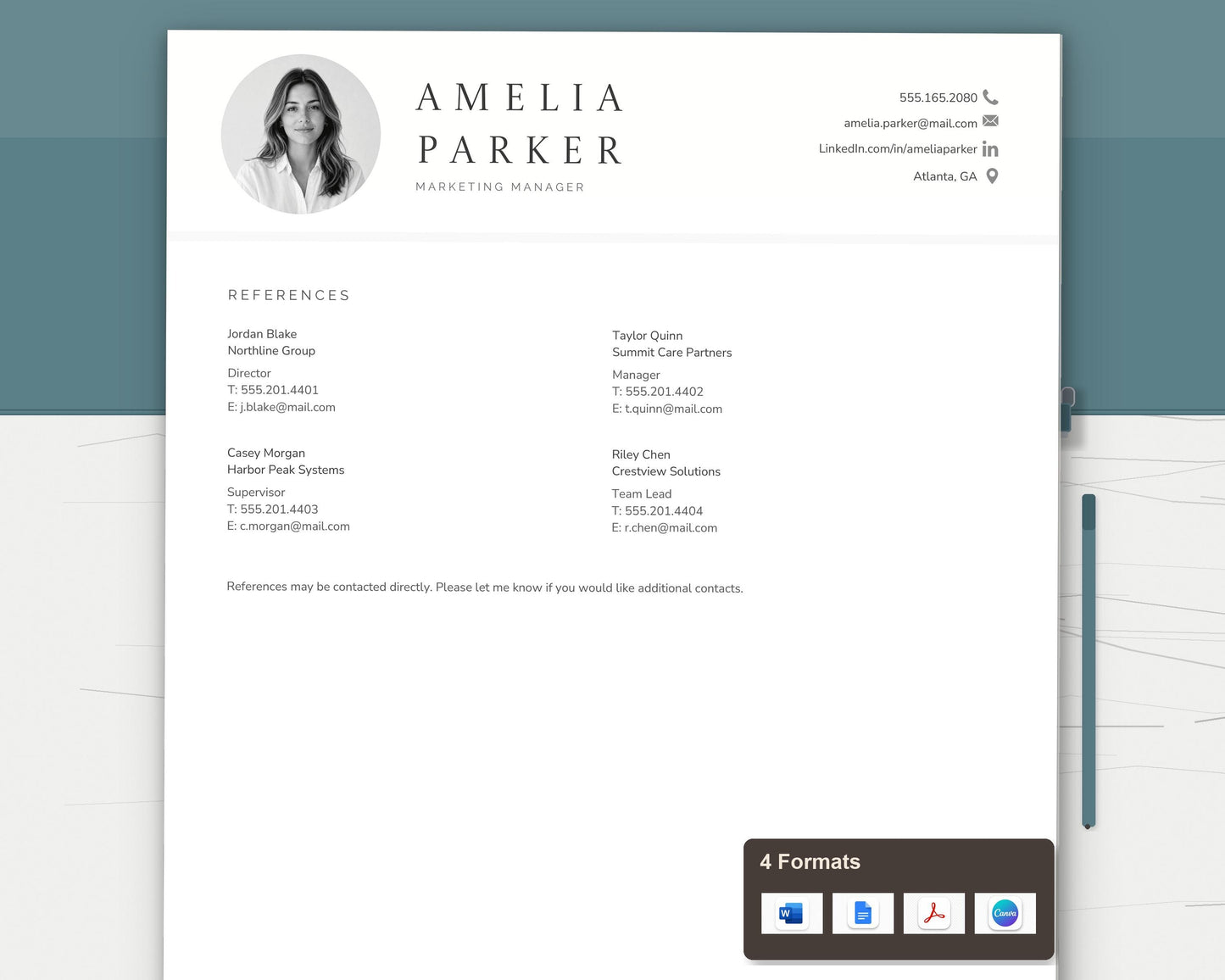 Marketing Manager Resume Template