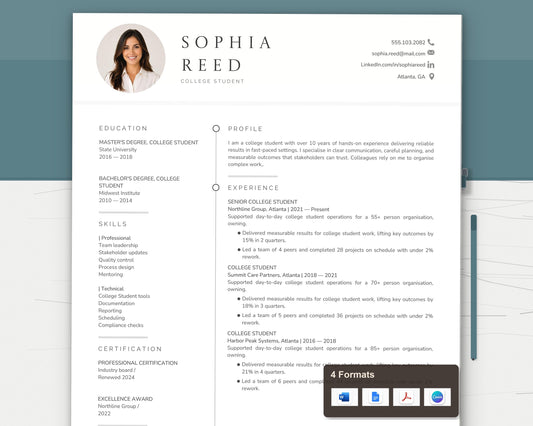 College Student Resume Template