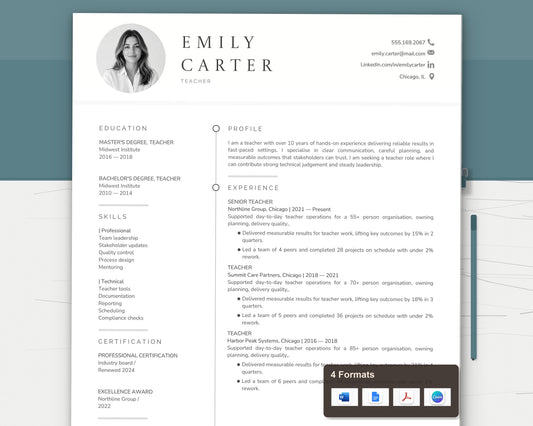 Teacher Resume Template
