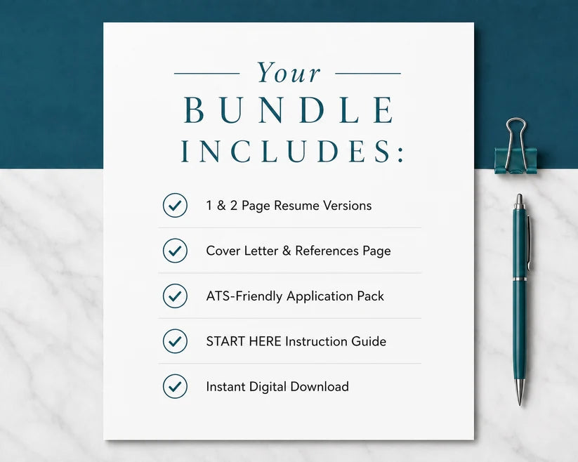 Modern ATS Resume Template + Cover Letter | Word, Docs & Canva