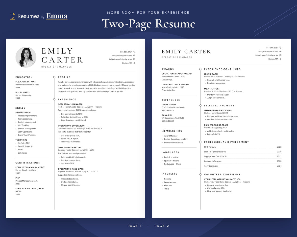 operations manager 02 two page