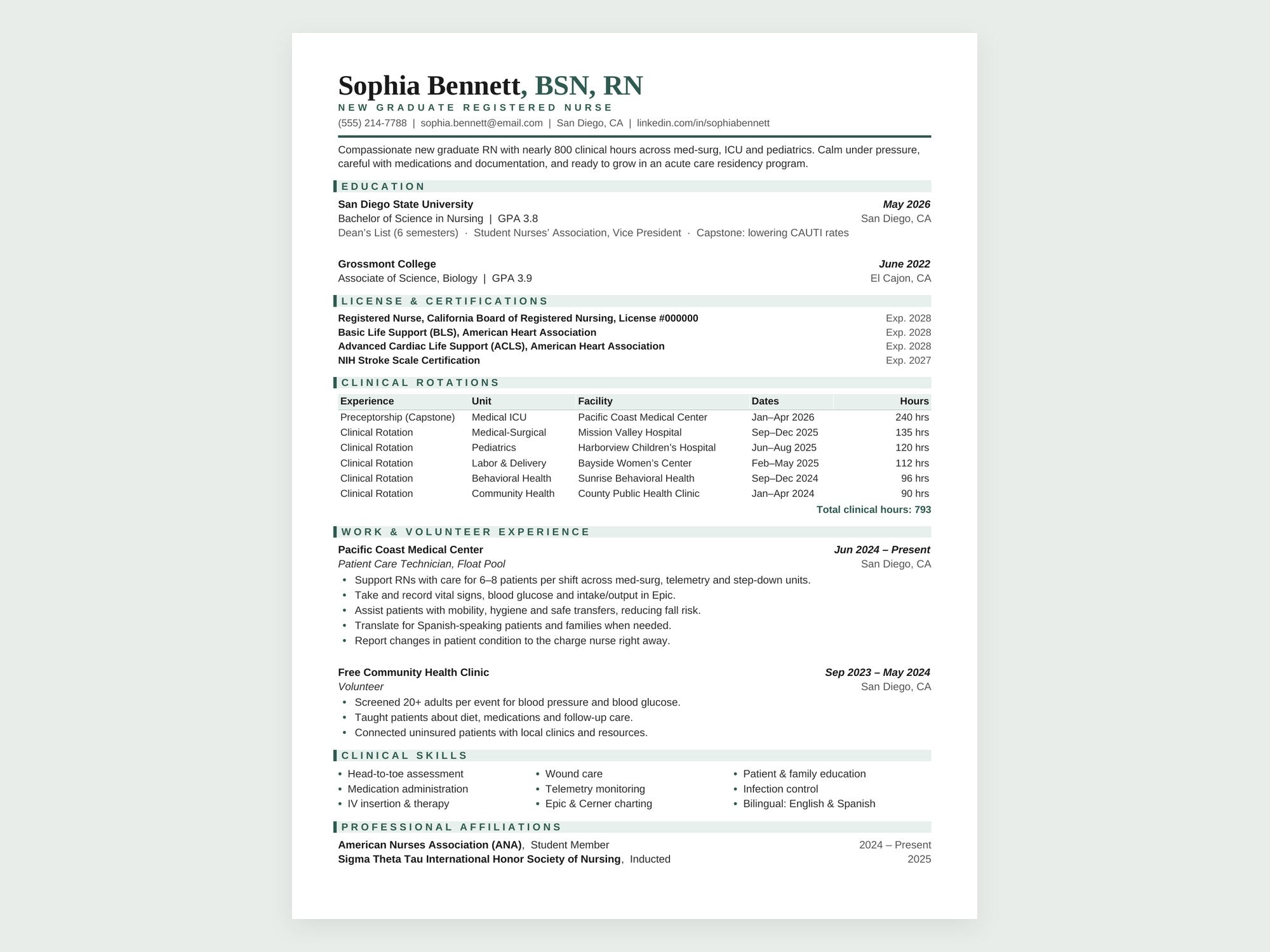 New Grad Nurse Resume Template | BSN RN Clinical Rotations | Cover Let ...