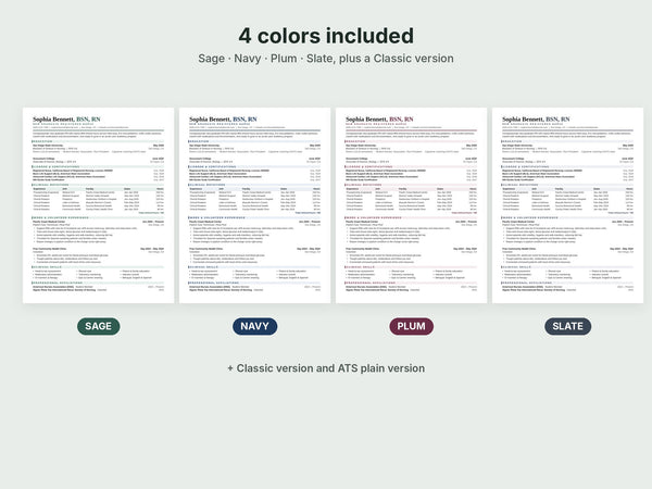 New Grad Nurse Resume Template | Cover Letter | ATS – Resumes by Emma