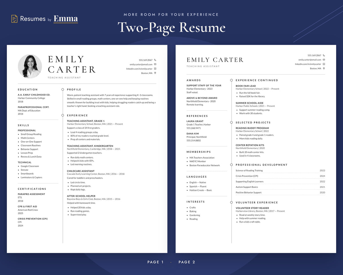 teaching assistant 02 two page